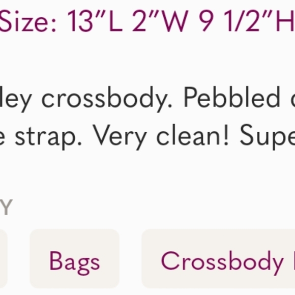 Fossil Kinley Medium Crossbody Ivory Pale Gold Metallic Pebbled‎ Leather - Picture 5 of 10